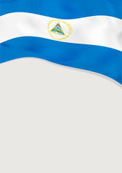 leaflet design with flag nicaragua template vector image