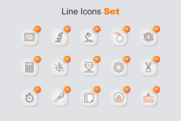 set line identification badge cd or dvd disk file vector image