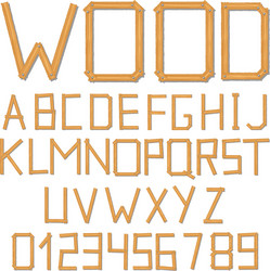 Wood tree texture font alphabet Royalty Free Vector Image