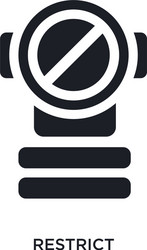 black restrict isolated icon simple element from vector image