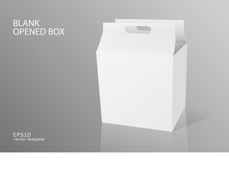 blank packing opened box vector