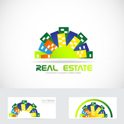 Real estate city logo vector