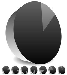 rotating empty radar screen or sonar display vector image