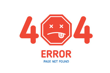 404 error page not found design template vector image