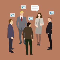 Concept of business social networking vector