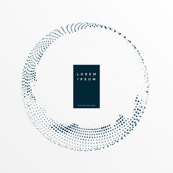minimal circular halftone frame background vector image