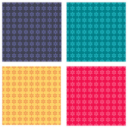 snowflake seamless pattern with 4 color vector image
