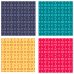 Snowflake seamless pattern with 4 color vector