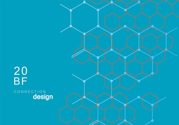 Abstract Connection Hexagon Pattern vector image