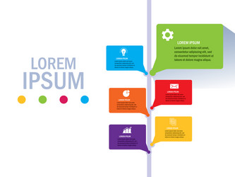 isolated workflow and infographic design vector image