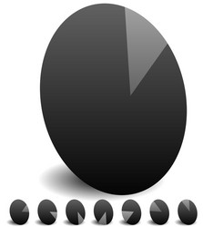 Rotating empty radar screen or sonar display vector