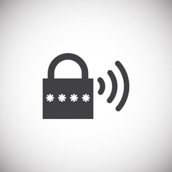 smart lock icon on background for graphic and web vector