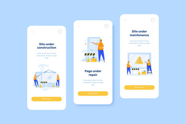 ui onboard mobile screen template of software vector image