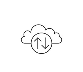 Cloud data icon vector