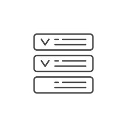 check list line outline icon vector image