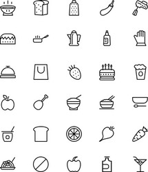 food and drinks line icons 7 Vector Image