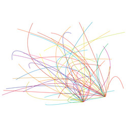 random curvy squiggly tangled lines knot loop vector image