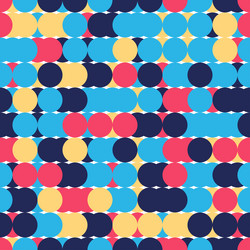 retro seamless pattern with circles colorful vector