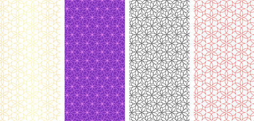 seamless flower pattern in linear style vector image