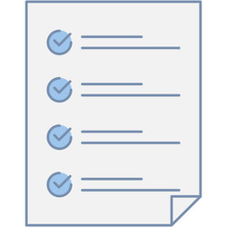 check list icon document tick form vector image