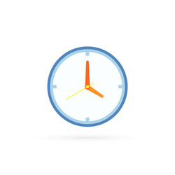 Clock icon flat design simple sign vector