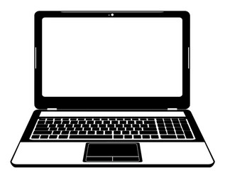Laptop black icon Royalty Free Vector Image - VectorStock
