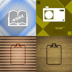 set of abstract backgrounds with different web vector image