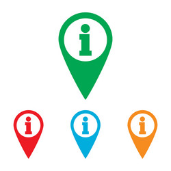 map pointer with information icon vector image