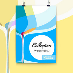 cover for menu abstract composition with wine vector image