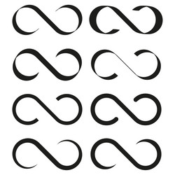 infinity loop icons endless symbol shape vector image