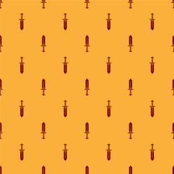 red sword for game icon isolated seamless pattern vector image