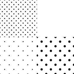 set seamless dot patterns dotted background vector image