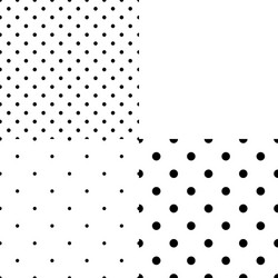 Set seamless dot patterns dotted background vector