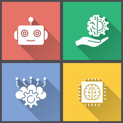 Isometric artificial intelligence Royalty Free Vector Image
