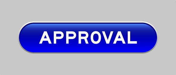 blue color capsule shape button with word vector image