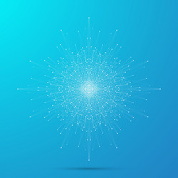 geometric abstract form with connected line vector image