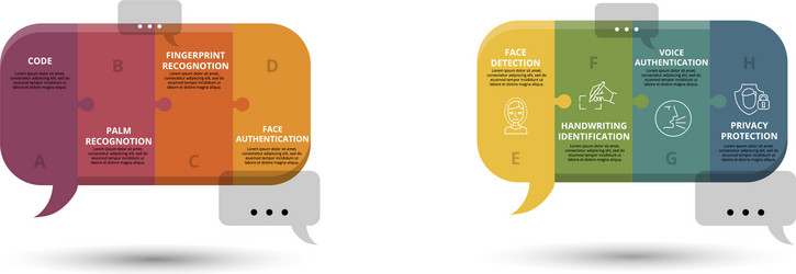 infographic sensor template icons in different vector image
