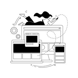 responsive web design abstract concept vector image