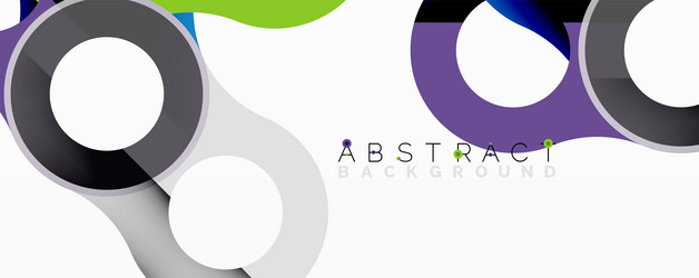 abstract circles overlap creating vibrant color vector image