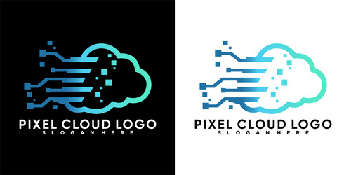 Fast cloud logo design with style and creative Vector Image