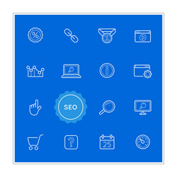 set of seo search engine optimization elements can vector image