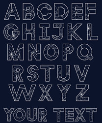 white alphabet Vector Image