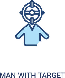 man with target concept 2 colored icon simple vector image