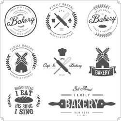 Bakery Labels & Badge Set Vector Image