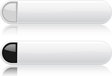 white buttons with black tag menu interface vector image