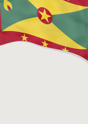 leaflet design with flag grenada template vector image