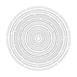 3d circular pattern style wireframe model vector image
