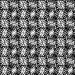 Burlap effect grid seamless pattern vector