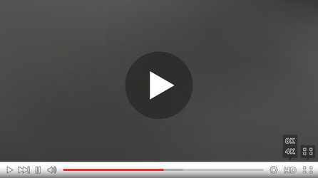 video player window with menu and buttons panel vector