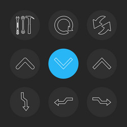 arrows directions pointer arrow user vector image